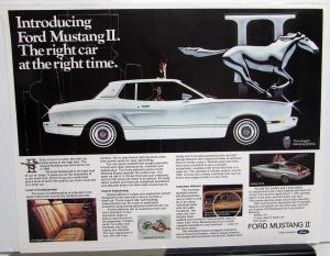 1974 Ford Mustang II Mach 1 Cardboard Car To Assemble Sales Sheet Original RARE