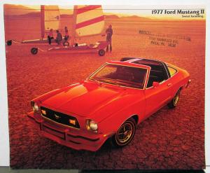 1977 Ford Mustang II Hardtop 2+2 Mach 1 Ghia Sport Cobra II Sales Brochure REV