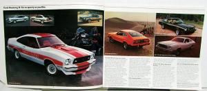 1977 Ford Mustang II Hardtop 2+2 Mach 1 Ghia Sport Cobra II Sales Brochure REV