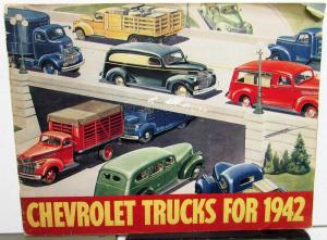 Original 1942 Chevrolet Truck Sales Brochure Pickup Panel COE Suburban Carryall