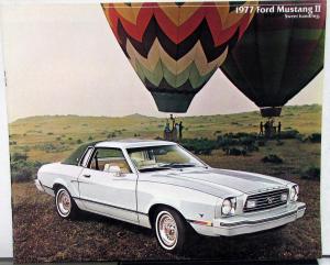 1977 Ford Mustang II Hardtop 2+2 Mach 1 Ghia Sport Cobra II Sales Brochure ORIG