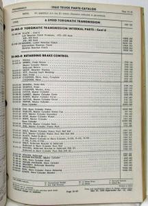 1960 MOPAR Parts List for Dodge Trucks P-Series