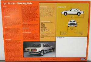 1977 1978 Mustang Ghia by Ford UK Market Sales Folder Original