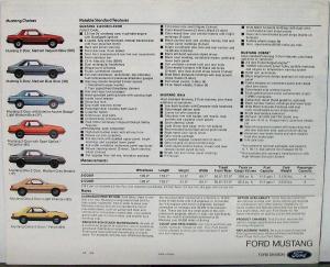 1979 Ford Mustang 2 3 Door Sport Ghia Cobra Color Sales Brochure Original