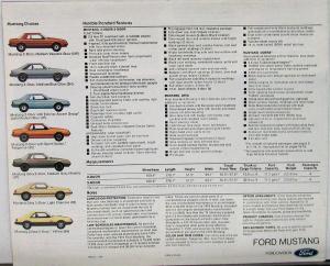 1979 Ford Mustang 2 3 Door Sport Ghia Cobra Color Sales Brochure REVISED Orig