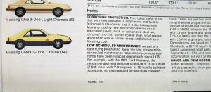 1979 Ford Mustang 2 3 Door Sport Ghia Cobra Color Sales Brochure REVISED Orig