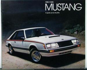 1980 Ford Mustang Sport Ghia Cobra 2- 3- Door Color Sales Brochure Original