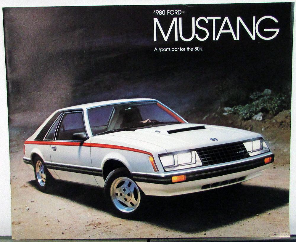 1980 Ford Mustang Sport Ghia Cobra 2- 3- Door Color Sales Brochure REVISED Orig