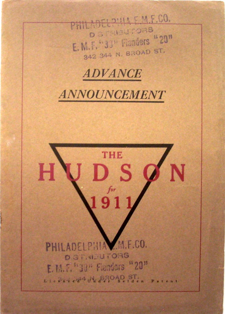 1911 Hudson 33 Roadster Dealer Sales Brochure Original Touring Torpedo