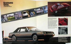 1981 Ford Mustang Sport Ghia Cobra 2 Door 3 Door Color Sales Brochure Original
