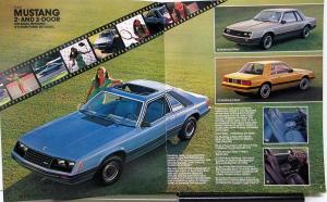 1981 Ford Mustang Sport Ghia Cobra 2 Door 3 Door Color Sales Brochure Original