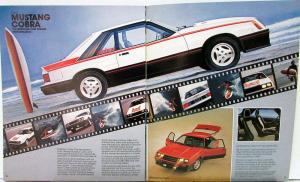 1981 Ford Mustang Sport Ghia Cobra 2 Door 3 Door Color Sales Brochure Original