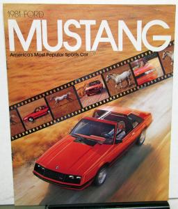 1981 Ford Mustang Sport Ghia Cobra 2 Door 3 Door Sales Brochure REVISED Original