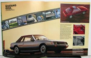 1981 Ford Mustang Sport Ghia Cobra 2 Door 3 Door Sales Brochure REVISED Original