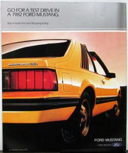 1982 Ford Mustang L GL GLX GT Sales Brochure Original