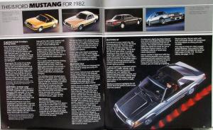 1982 Ford Mustang L GL GLX GT Sales Brochure Original