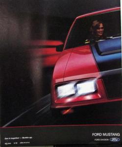 1983 Ford Mustang L GL GLX GT Convertible Sales Brochure Original