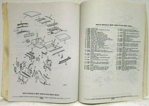 1972 Chevrolet Passenger Cars Parts List & Access Catalog Chevelle Nova Camaro