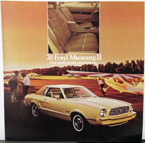 1976 Ford Mustang II Ghia Mach 1 3-Door Hardtop Sales Folder Original Oversized