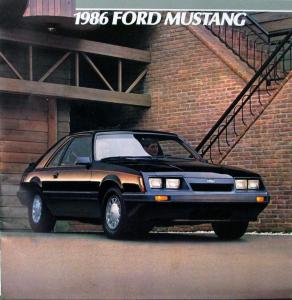 1986 Ford Mustang LX GT SVO Packages Color Trim Sales Brochure Oversized Orig