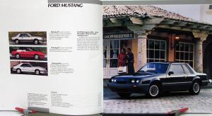 1986 Ford Mustang LX GT SVO Packages Color Trim Sales Brochure Oversized Orig
