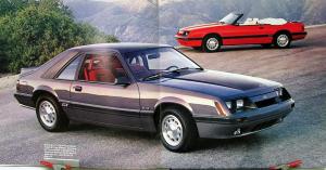 1986 Ford Mustang LX GT SVO Packages Color Trim Sales Brochure Oversized Orig