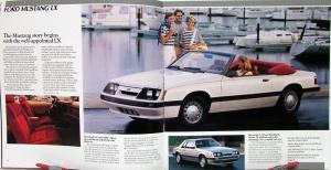 1986 Ford Mustang LX GT SVO Packages Color Trim Sales Brochure Oversized Orig