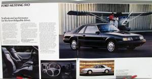 1986 Ford Mustang LX GT SVO Packages Color Trim Sales Brochure Oversized Orig