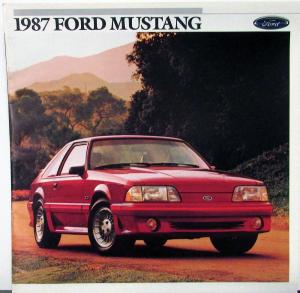 1987 Ford Mustang LX GT Packages Options Sales Brochure Oversized Original