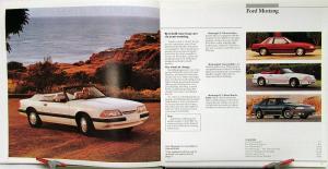 1987 Ford Mustang LX GT Packages Options Sales Brochure Oversized Original