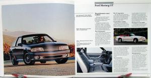 1987 Ford Mustang LX GT Packages Options Sales Brochure Oversized Original