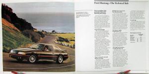 1987 Ford Mustang LX GT Packages Options Sales Brochure Oversized Original