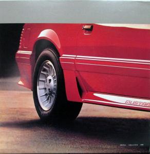 1989 Ford Mustang LX 5.0 GT Packages Options Sales Brochure Oversized Original