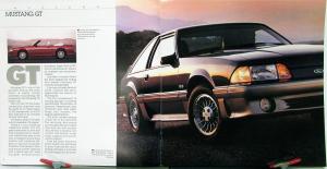1989 Ford Mustang LX 5.0 GT Packages Options Sales Brochure Oversized Original