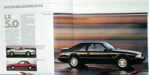 1989 Ford Mustang LX 5.0 GT Packages Options Sales Brochure Oversized Original