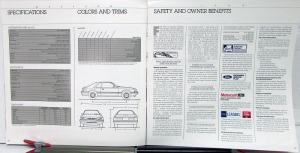 1989 Ford Mustang LX 5.0 GT Packages Options Sales Brochure Oversized Original