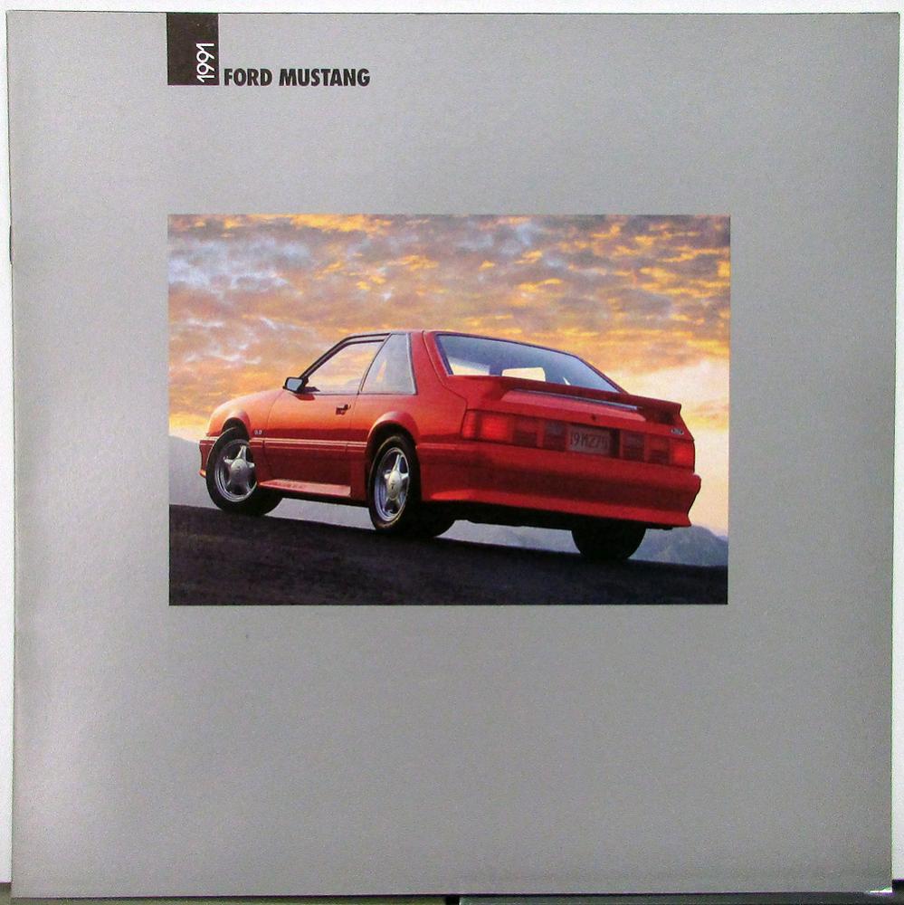 1991 Ford Mustang LX 5.0L GT LX Packages Options Sales Brochure Oversized Orig