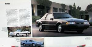 1991 Ford Mustang LX 5.0L GT LX Packages Options Sales Brochure Oversized Orig