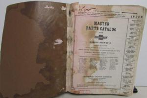 1929-1948 Chevrolet Cars & Trucks Master Parts List Catalog Book Six Cylinder