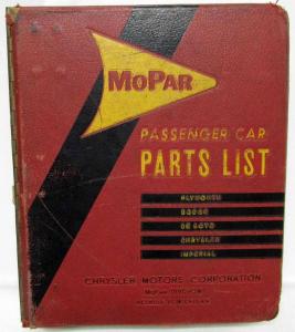 1948-1954 MoPar Parts List for Dodge Trucks C-Series and B-Series Manuals