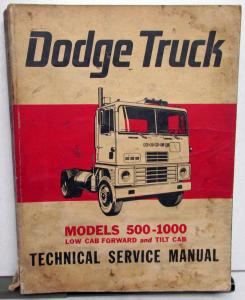 1965 Dodge Truck Models 500-1000 Low Cab Forward & Tilt Cab Service Shop Manual