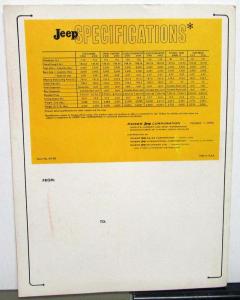 1964 Jeep Dealer Sales Brochure Tuxedo Park Mark IV Wagoneer Gladiator Universal