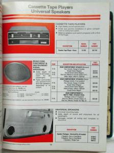 1978-1979 MoPar Info Parts Lists Motor Home Chassis - M880 Military Truck & More