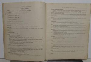 1926 Buick Standard Master Six Models Reference Book Owners Manual Original