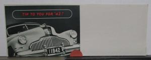 1942 Buick Sales Folder MAILER Highlight Features Equipment Original