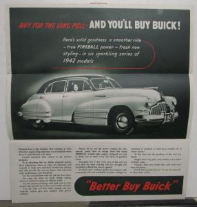 1942 Buick Sales Folder MAILER Highlight Features Equipment Original