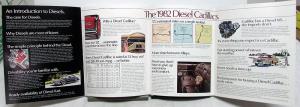 1982 Cadillac V8 Diesel Fleetwood Seville Eldorado DeVille Sales Brochure Folder