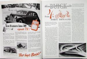 1940 Buick Magazine January Issue Vol 5 No 10 Original