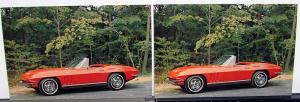 1966 Chevy Corvette Convertible Vintage Pair Postcards Long Island Auto Museum