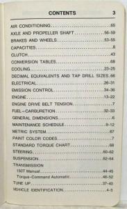 1975 AMC American Motors Pacer Service Specifications Handbook